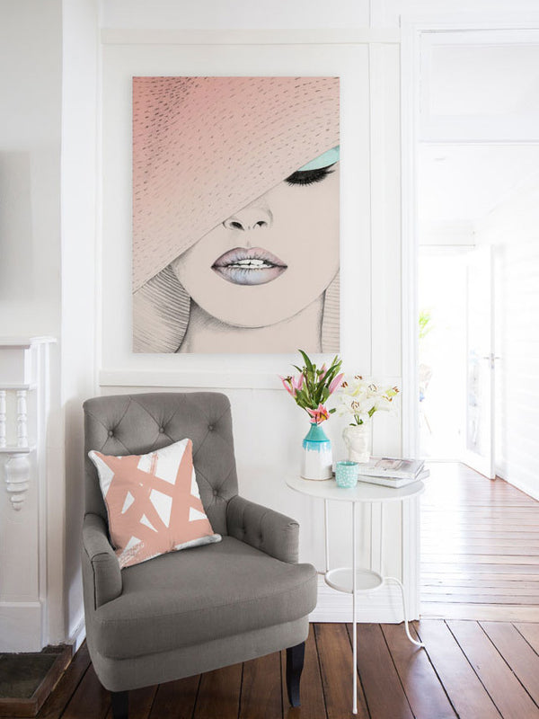 Urbane Blush Canvas Art Print | Lifestyle