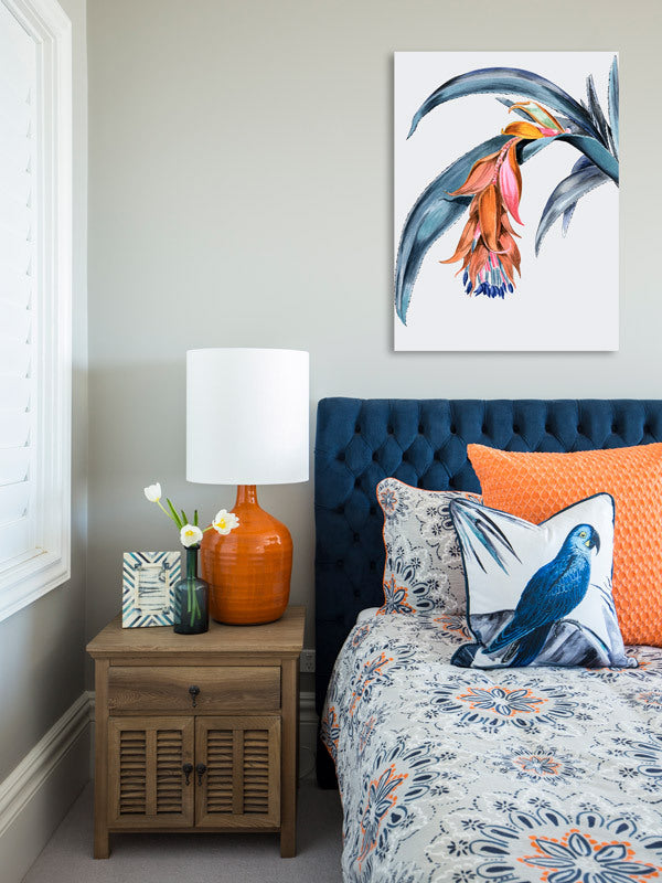 Crimson Bloom Dusk Framed Art Print | Lifestyle