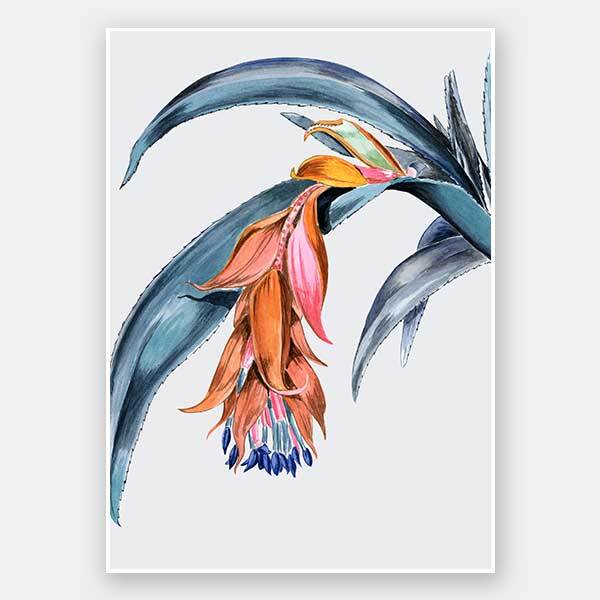 Crimson Bloom Dusk Unframed Art Print