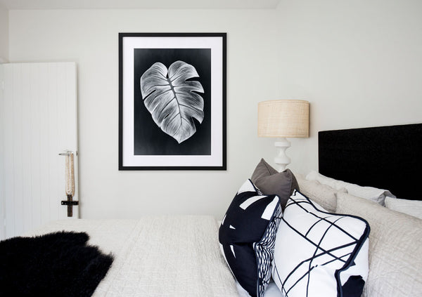 Verdure I Midnight Framed Art Print | Lifestyle