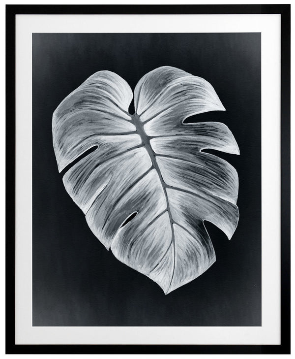 Verdure I Midnight Framed Art Print