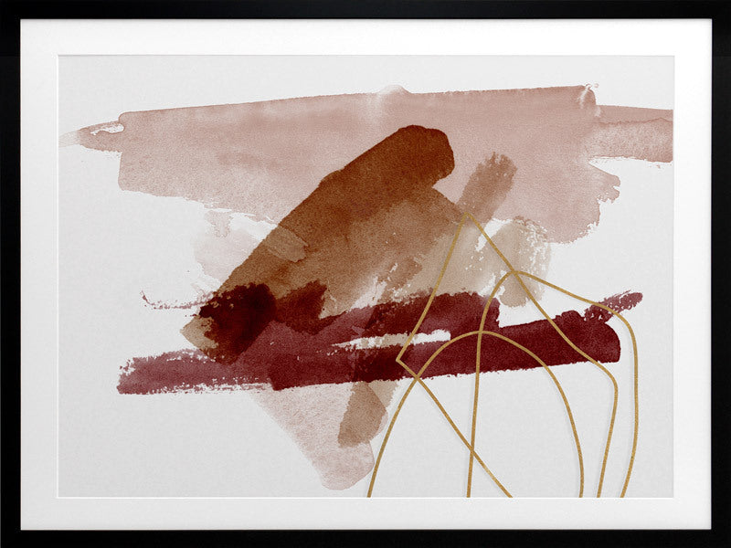 Sienna Sketch I Framed Art Print