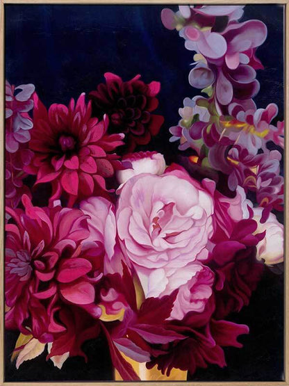 Midnight Blooms Canvas Art Print