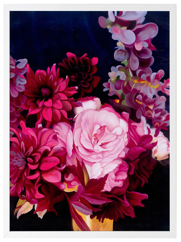 Midnight Blooms Framed Art Print