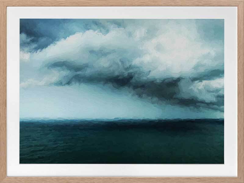 Sombre Seas Framed Art Print