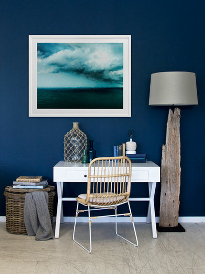 Sombre Seas Framed Art Print | Lifestyle