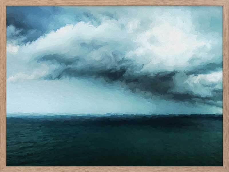 Sombre Seas Framed Art Print