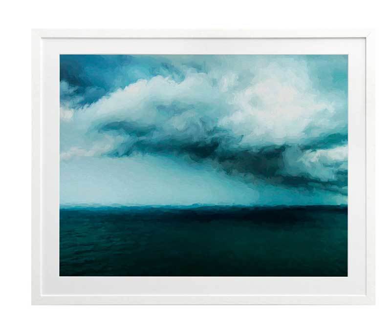 Sombre Seas Framed Art Print