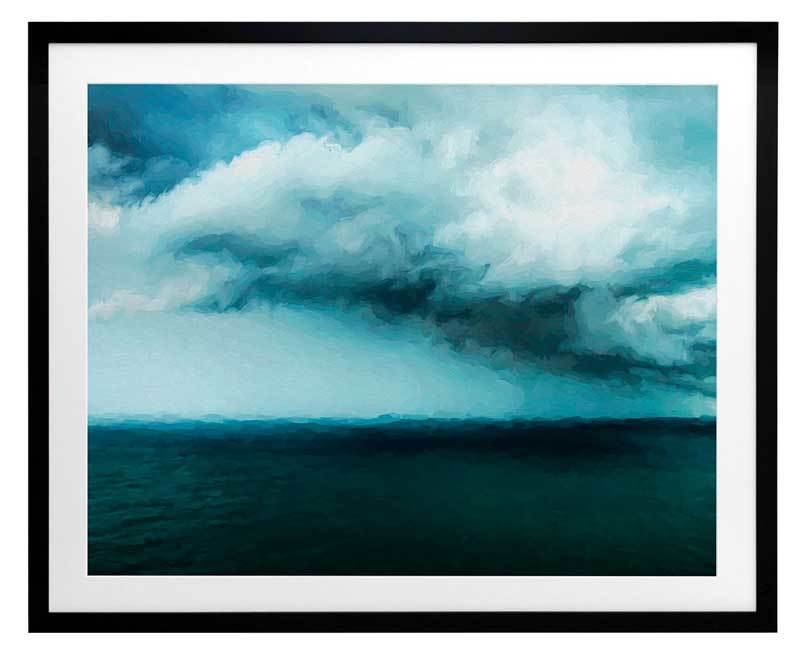 Sombre Seas Framed Art Print