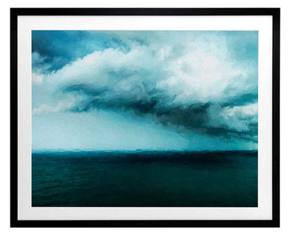 Sombre Seas Framed Art Print