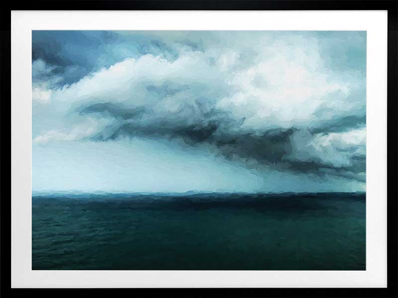 Sombre Seas Framed Art Print