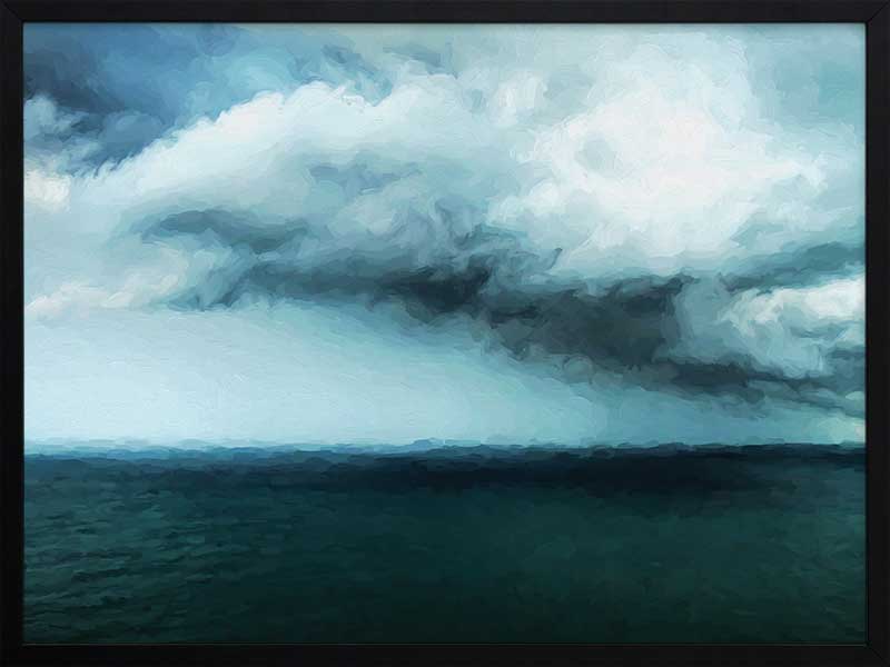 Sombre Seas Framed Art Print