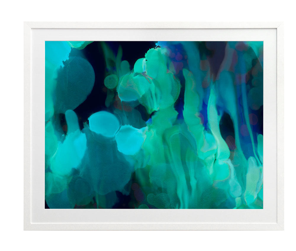 Green Lights Framed Art Print