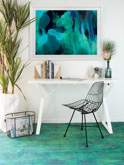 Green Lights Framed Art Print | Lifestyle