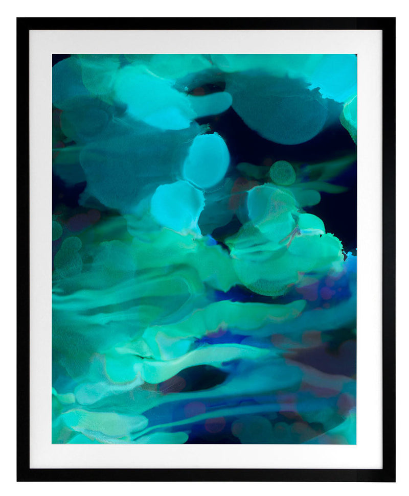 Green Lights Framed Art Print