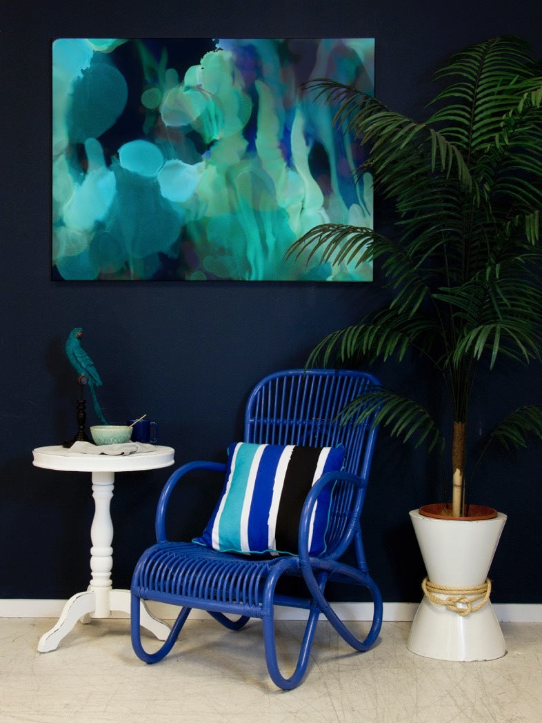 Green Lights Canvas Art Print | Lifestyle