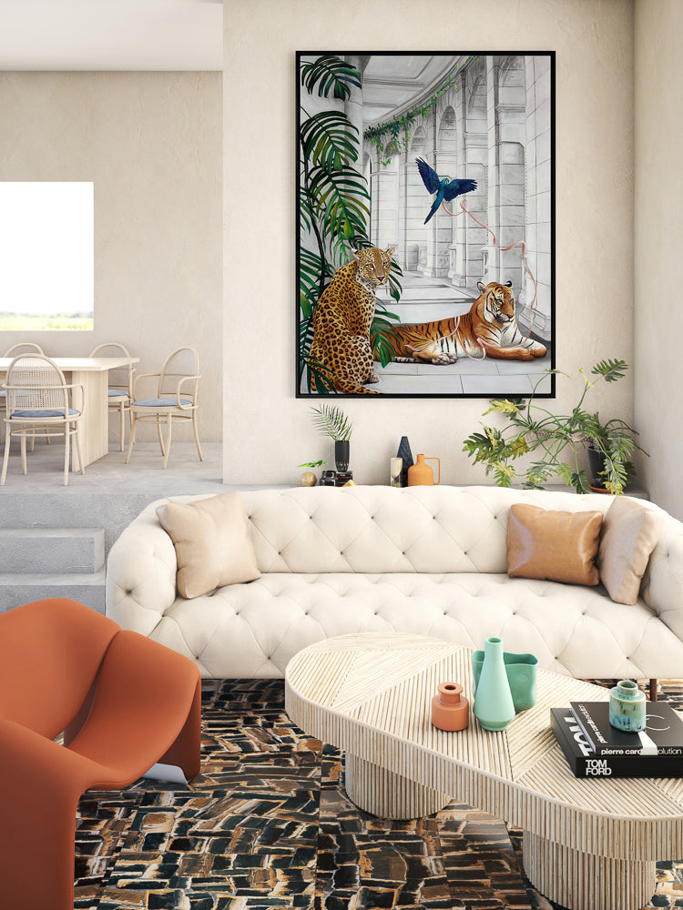 Big Cat Club Canvas Art Print | Lifestyle