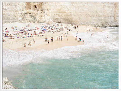 White Cliff Beach Canvas Art Print