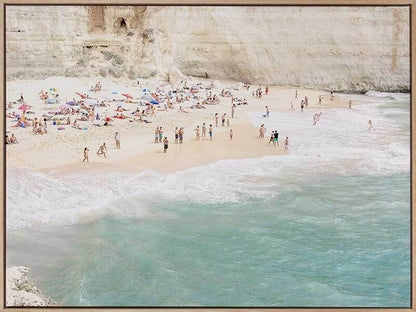 White Cliff Beach Canvas Art Print