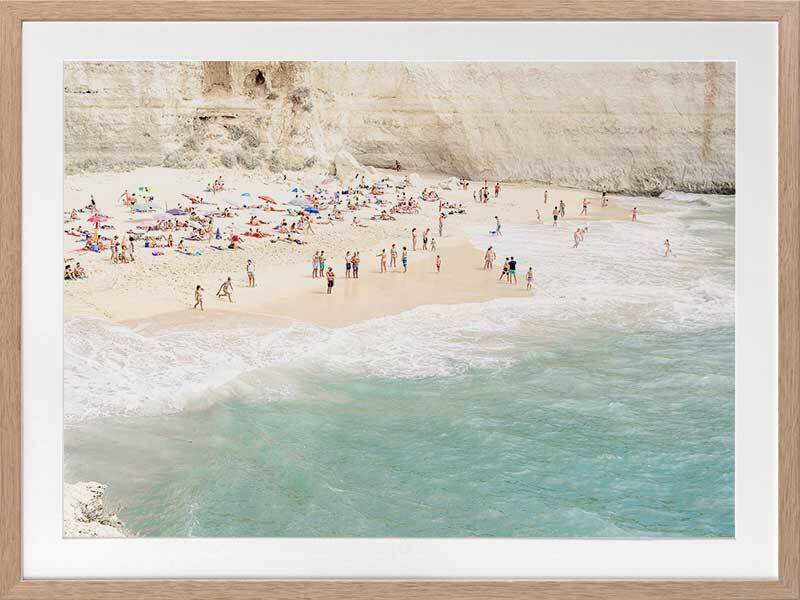 White Cliff Beach Framed Art Print