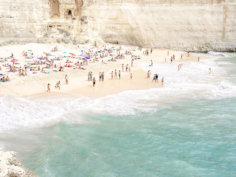 White Cliff Beach Canvas Art Print