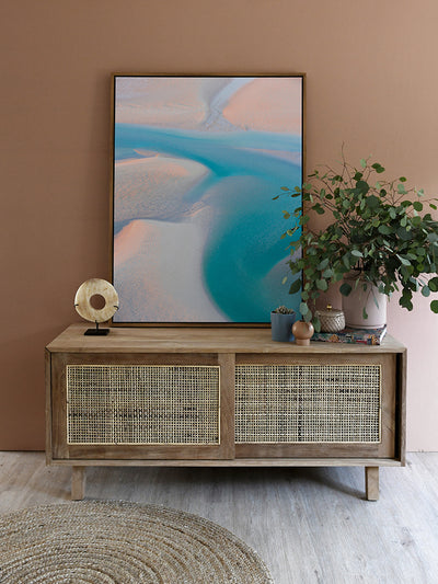 Tahitian Blue Canvas Art Print | Lifestyle