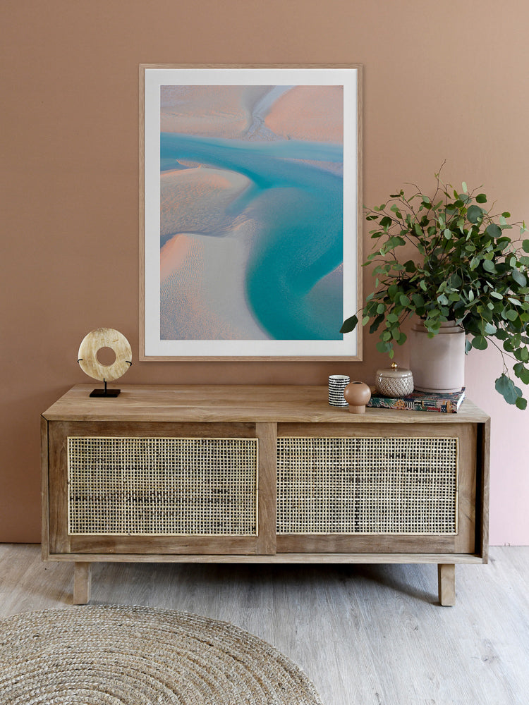 Tahitian Blue Framed Art Print | Lifestyle