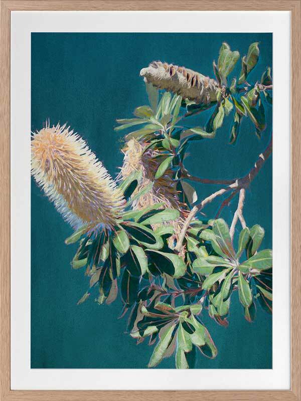 Twilight Banksia Framed Art Print