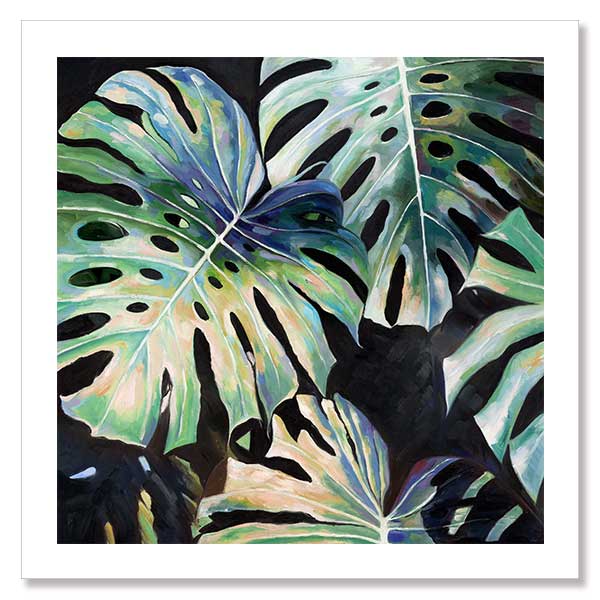 Midnight Monstera I Unframed Art Print