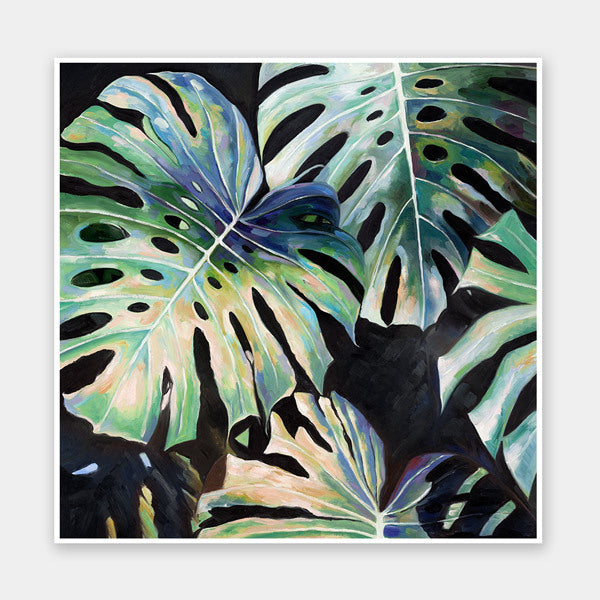 Midnight Monstera I Unframed Art Print