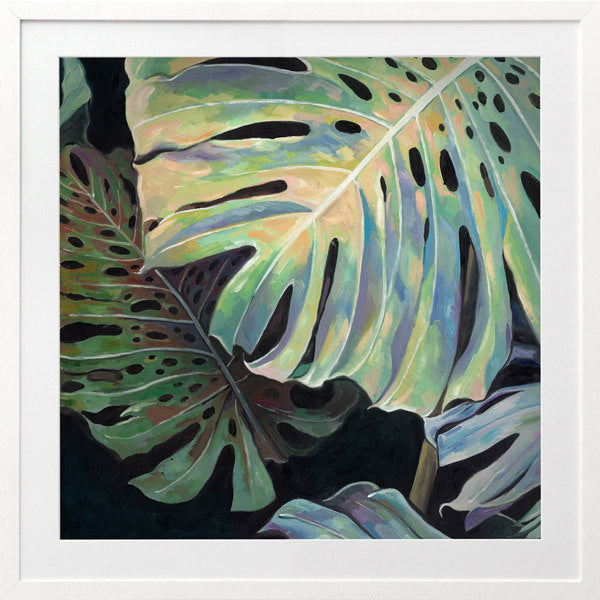 Midnight Monstera II Framed Art Print