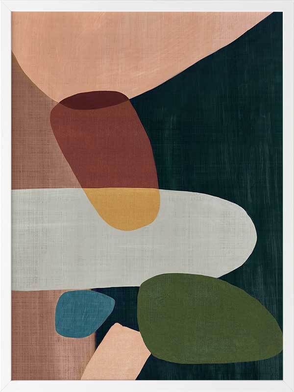 Stacking Stones I Framed Art Print