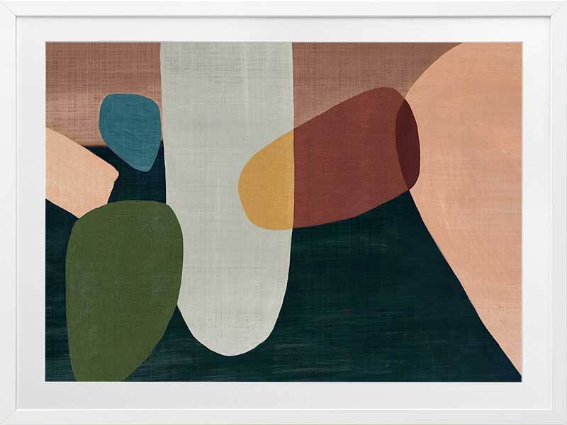 Stacking Stones I Framed Art Print