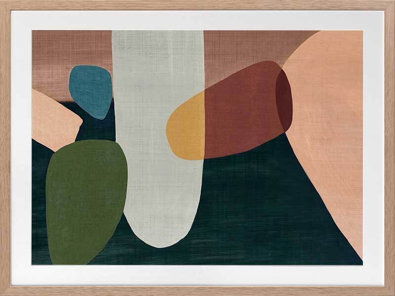 Stacking Stones I Framed Art Print