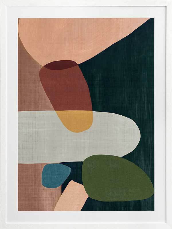 Stacking Stones I Framed Art Print