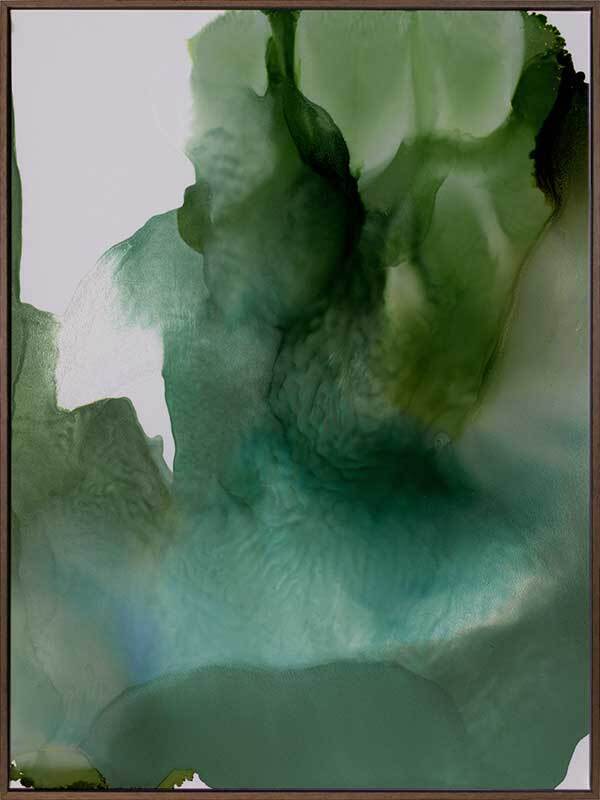 Green Glacier II - Walnut Box Frame Canvas - 22.5x30 - Portrait - Sale