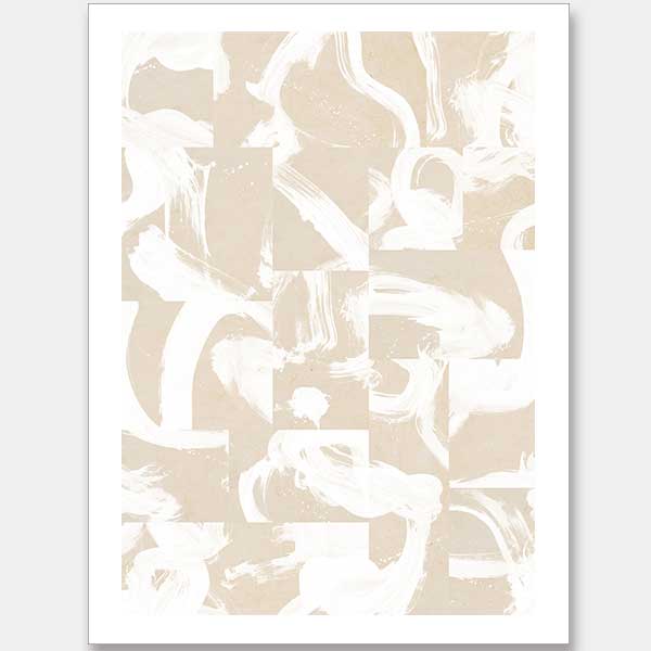 Pompeii White Unframed Art Print