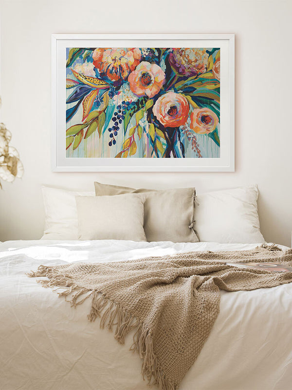 Coral Kiss Framed Art Print | Lifestyle