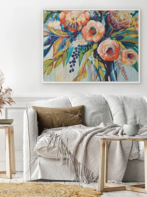 Coral Kiss Canvas Art Print | Lifestyle