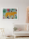 Walking Cheetah Framed Art Print | Lifestyle