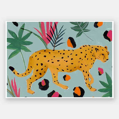 Walking Cheetah Unframed Art Print