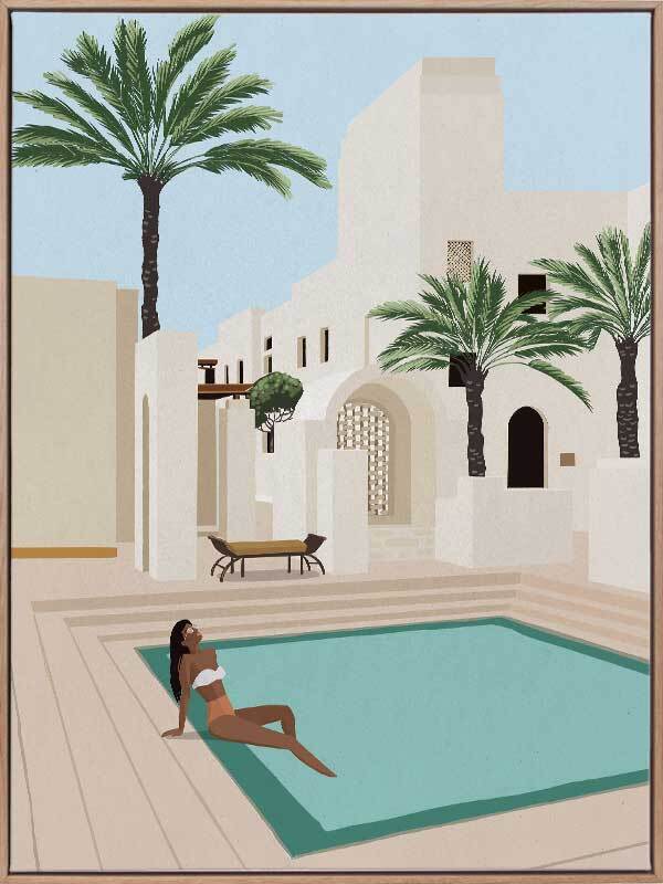 Poolside Paige Canvas Art Print