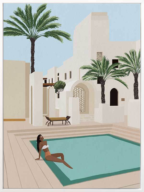 Poolside Paige Canvas Art Print