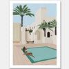 Poolside Paige Unframed Art Print