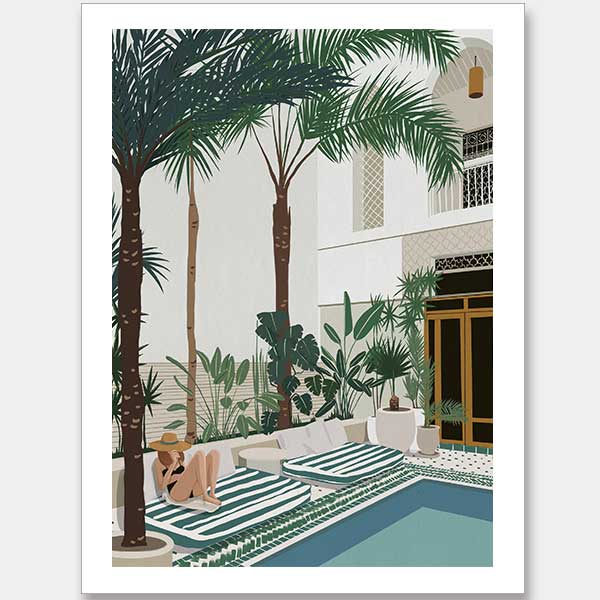 Vacationing Veronica Unframed Art Print