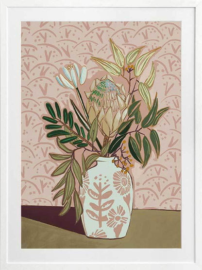 Protea Posy Framed Art Print