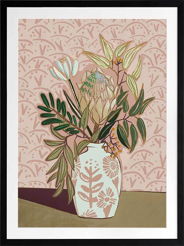 Protea Posy Framed Art Print