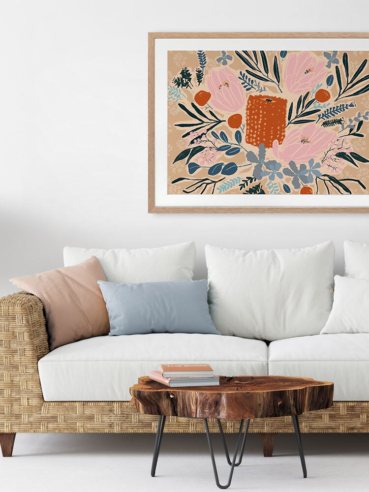 Flowers in Your Hair Framed Art Print | Lifestyle