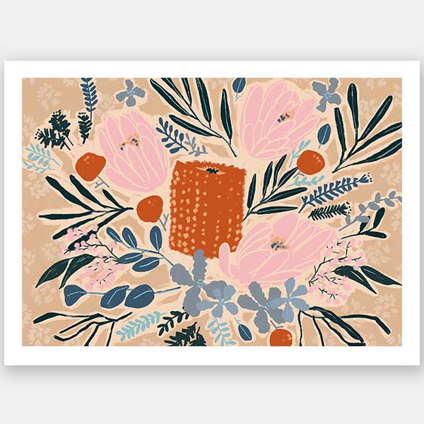 Flowers in Your Hair Unframed Art Print