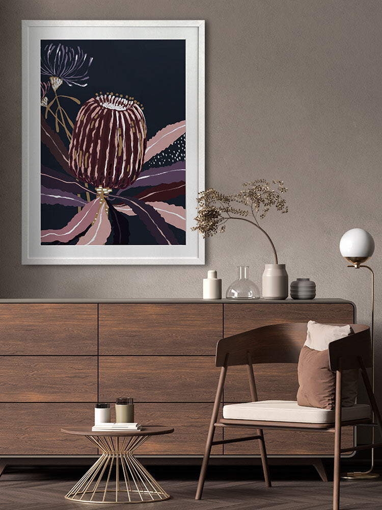 Blackberry Banksia Framed Art Print | Lifestyle